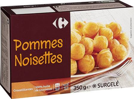 Pommes noisettes Carrefour - la boite de 350g