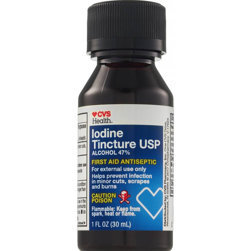 CVS Health First Aid Antiseptic, Iodine Tincture USP, 1 OZ