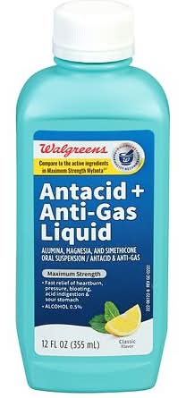 Walgreens Maximum Strength Antacid + Anti-Gas Liquid Classic (12 fl oz)