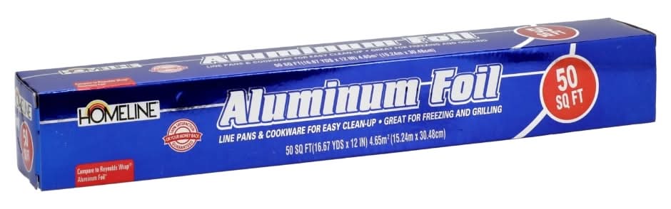 Homeline Aluminum Foil, 50 sq ft