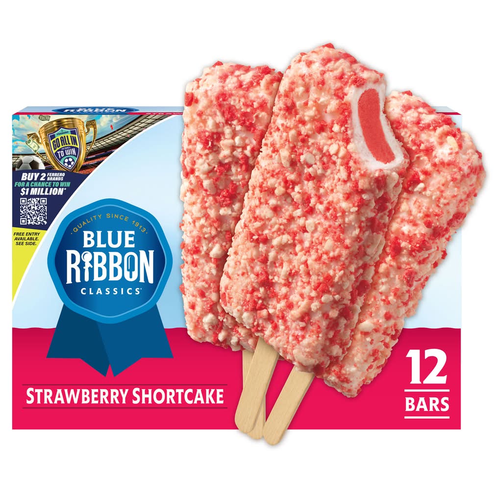Blue Ribbon Classics Ice Cream Bars, Strawberry Shortcake (12 x 3 fl oz)