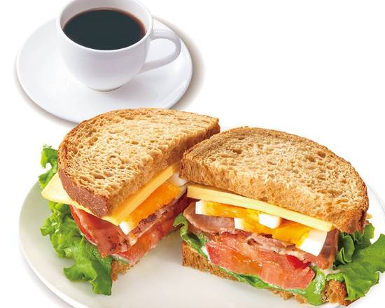 Ｂ・Ｌ・Ｔ ｗｉｔｈチーズエッグセット（�レギュラーサイズドリンク付き）BLT with Cheese Egg set (with Regular Size drink)