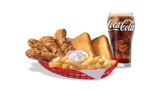 Chicken Strip Basket 4pc with Beverage