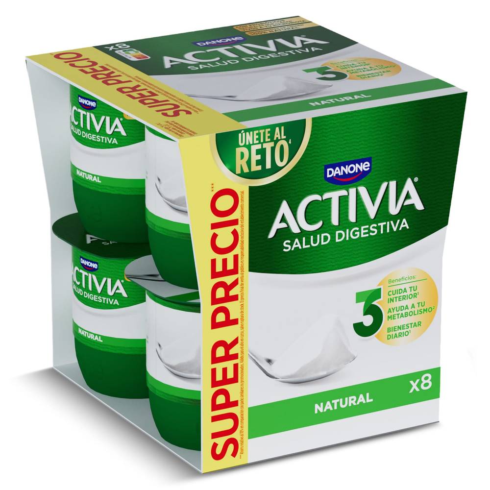 Bífidus Natural Activia Pack 8 X 120 G