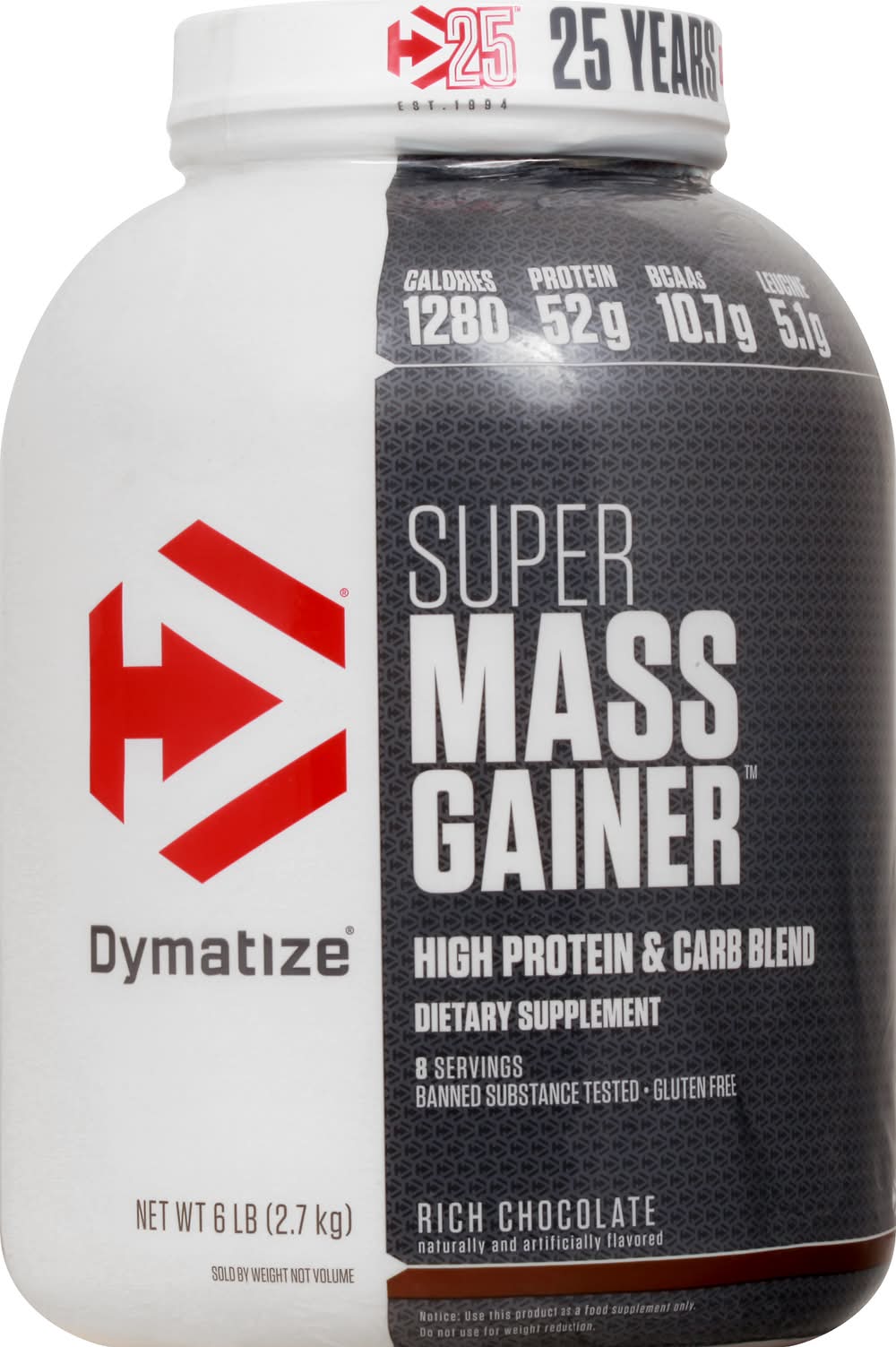 Dymatize Super Mass Gainer, Rich Chocolate (6 lbs)
