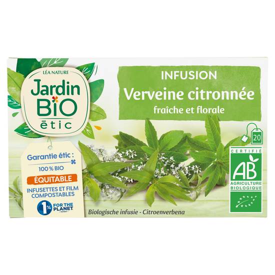 Jardin Bio - Infusion thé bio verveine citronnée (20 pieces)