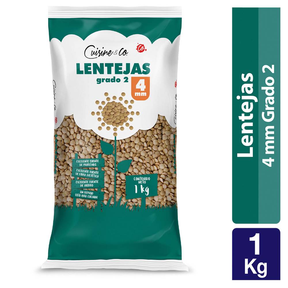 Cuisine & Co · Lentejas 4 mm (1 kg)