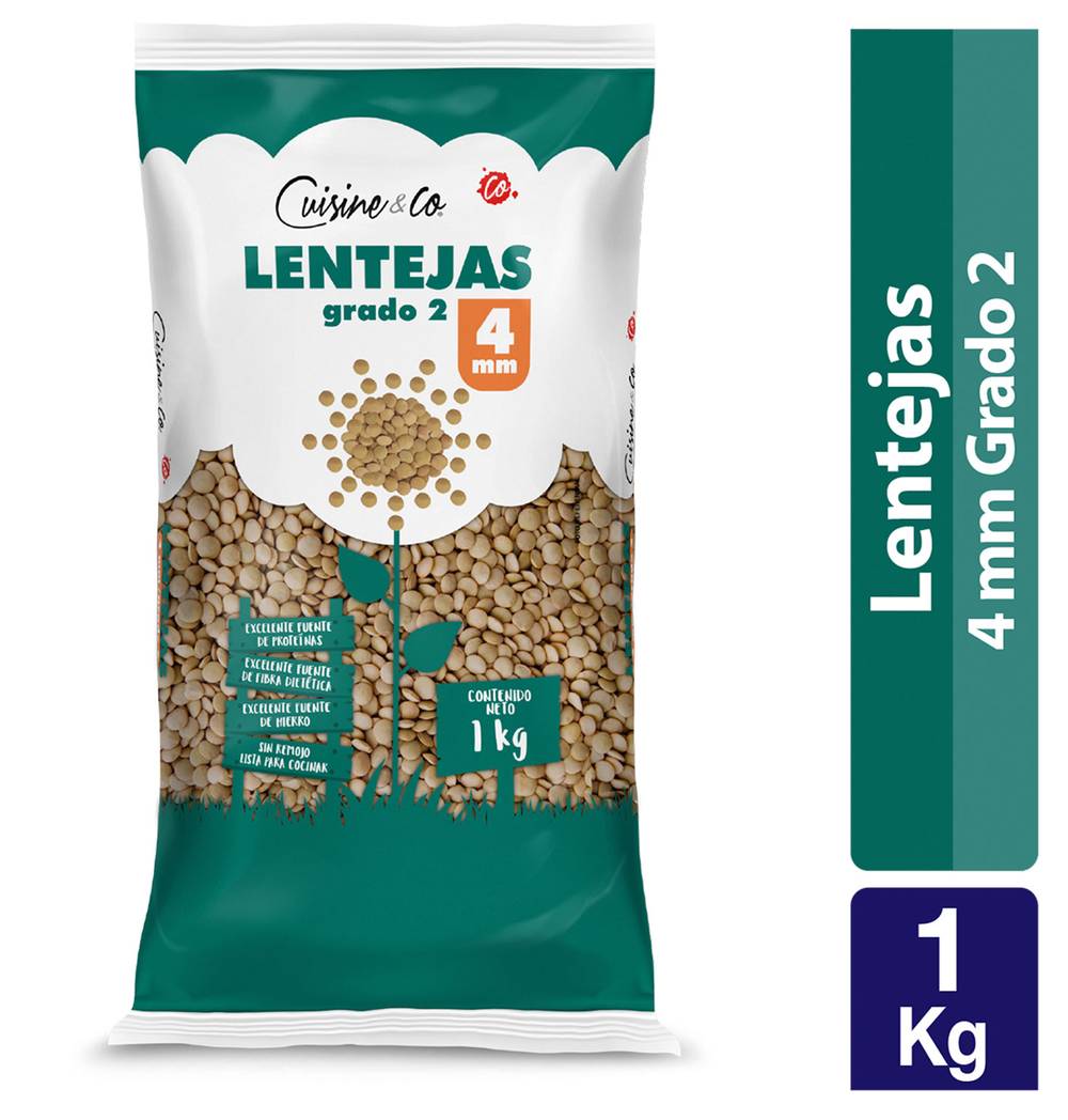 Cuisine & Co · Lentejas 4 mm (1 kg)