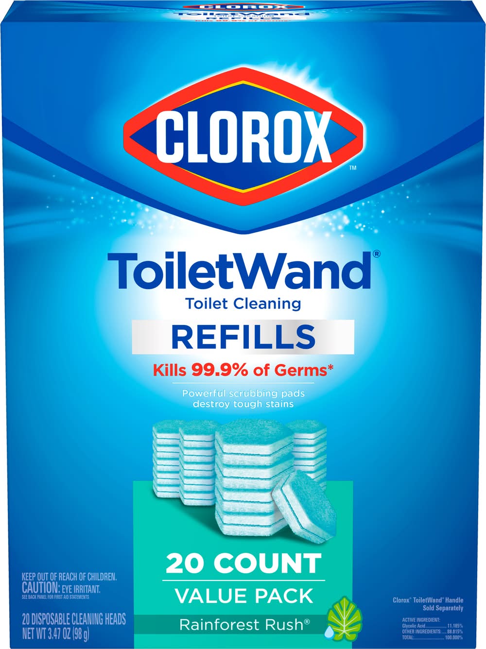 Clorox Toilet Wand Refills (3.47 oz, 20 ct)
