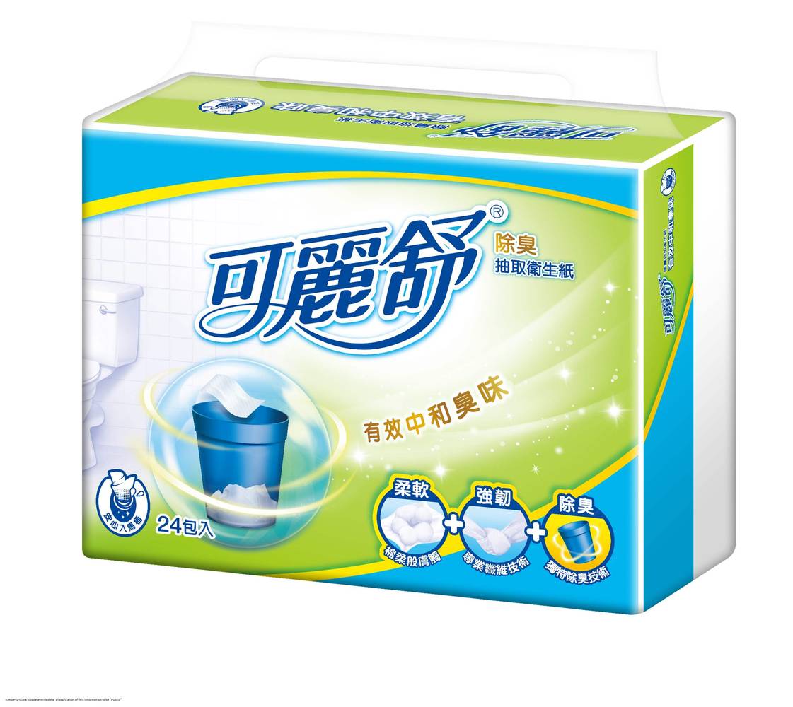 可麗舒除臭抽取衛生紙100抽24包 <100PC抽 x 24 x 1Bag袋>