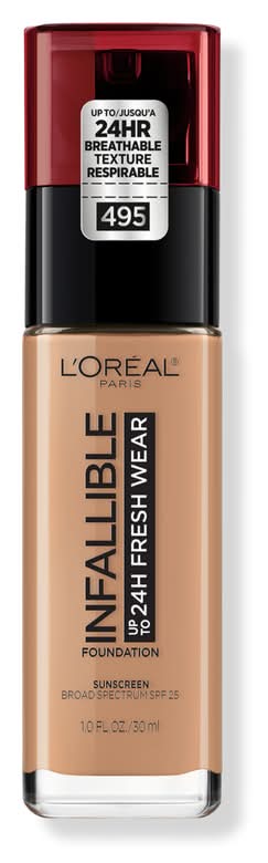 L'Oréal Paris Infallible Up to 32 Hour Fresh Wear Foundation 495 Amber