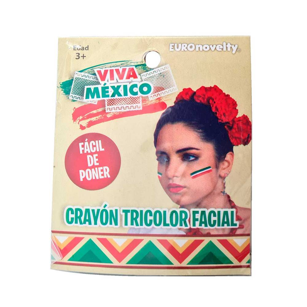 Euro novelty crayón facial tricolor (1 pieza)