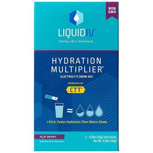 Liquid I.V. Hydration Multiplier Electrolyte Drink Mix Acai Berry - 0.56 oz x 6 pack