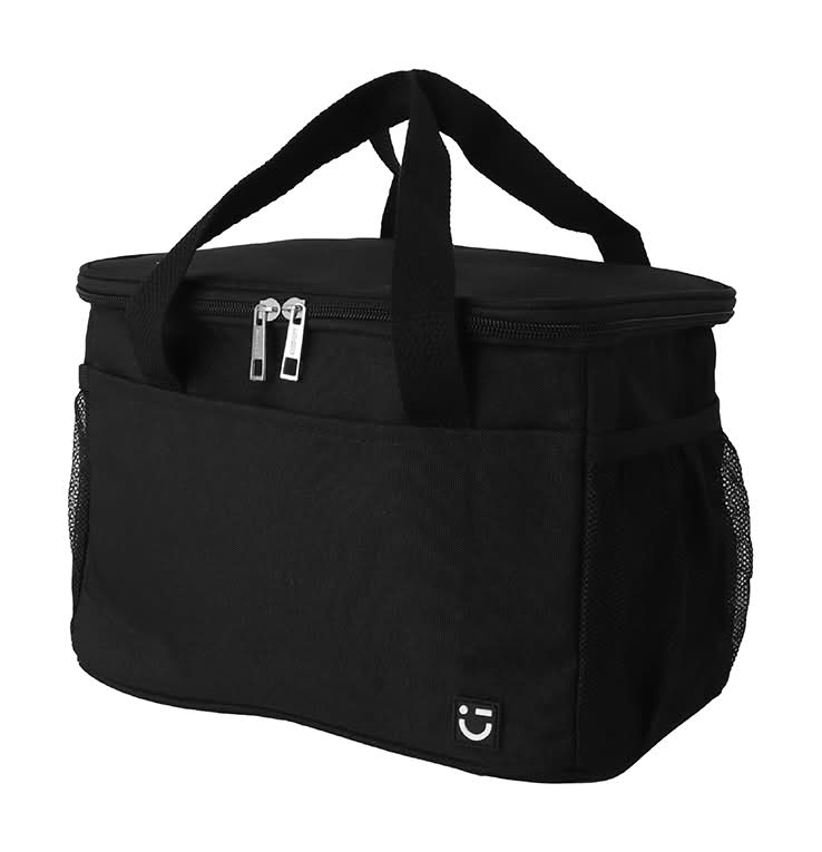 Miniso · Lonchera de textil sintético, 26x20x15 cm, negro