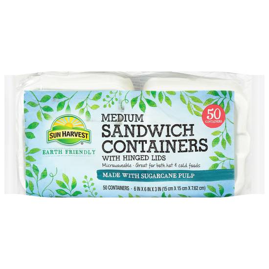 Sun Harvest Medium Sandwich Containers (50 ct)