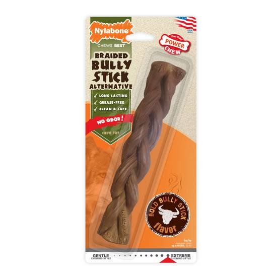 Nylabone Power Chew Bone Alternative Dog Chew (l/bold bully stick)