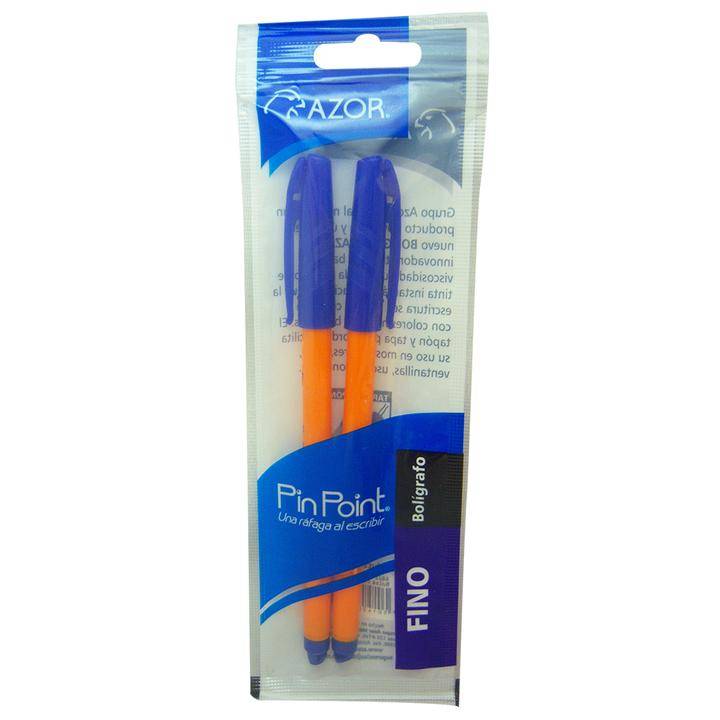 Azor bolígrafo pin point azul (2 piezas)