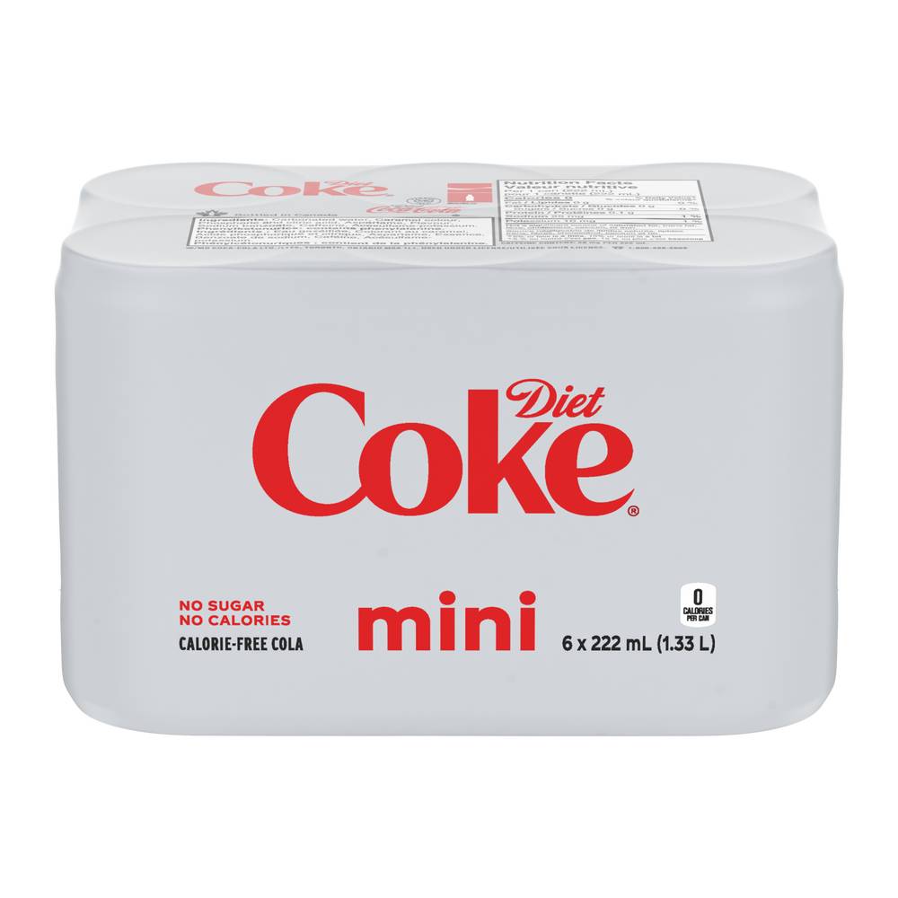 Coke Diet Soft Drink (6 x 221.66 g)