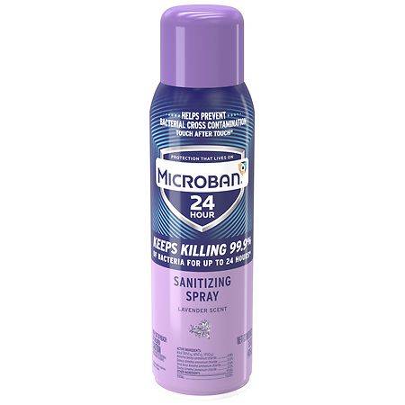 Microban 24 Hour Disinfectant Sanitizing Spray Lavender - 15.0 oz