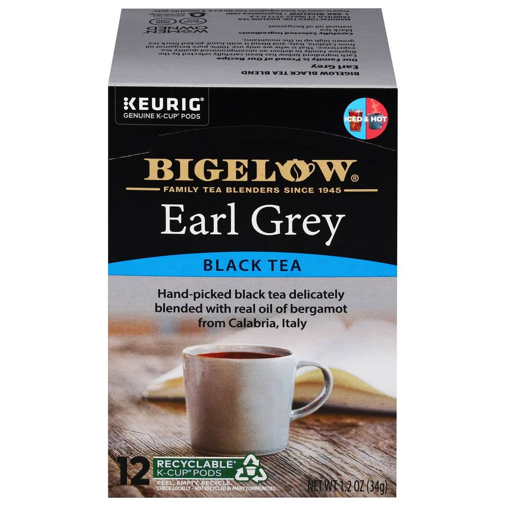 Bigelow Earl Grey Black Tea Pods (12 ct)