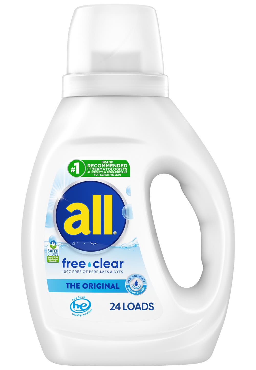 All The Original Free Clear Liquid Detergent 24 Loads (30 fl oz)