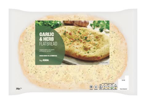ASDA Garlic & Herb Flatbread (245g)