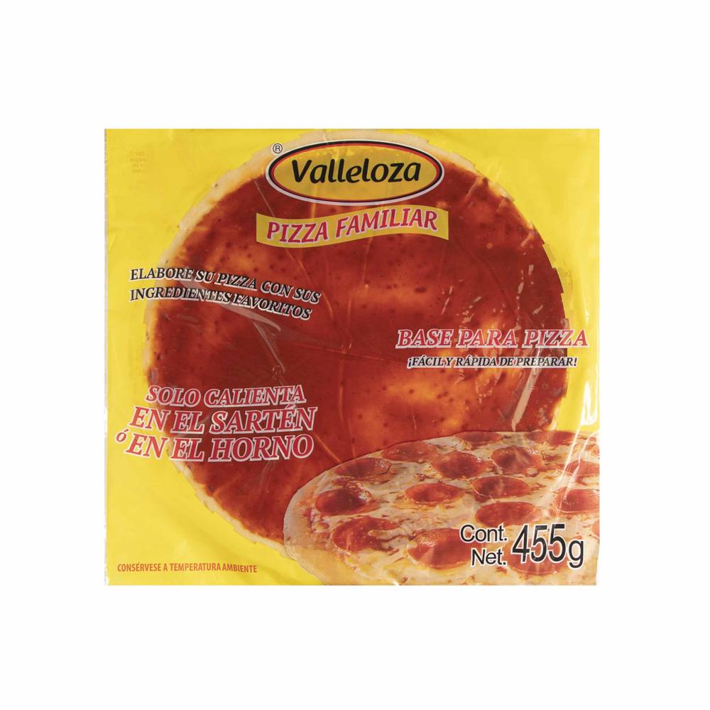 Valleloza base para pizza (455 g)