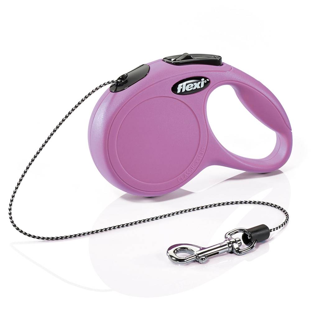 flexi New Classic Retractable Cord Dog Leash, X Small - 10 Ft, Pink