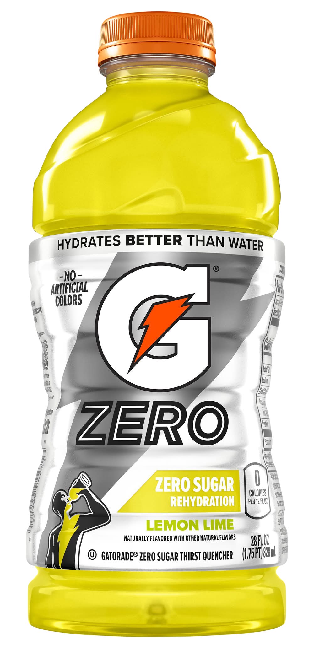 Gatorade Zero Sugar Rehydration Thirst Quencher Sports Drink, Lemon Lime (28 fl oz)