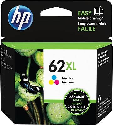 HP 62Xl High-Yield Tri-Color Ink Cartridge