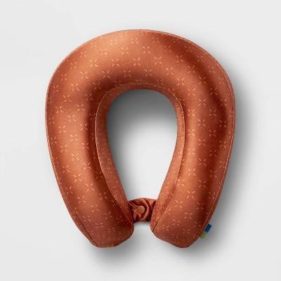 Open Story Memory Foam Travel Neck Pillow Amber, Brown