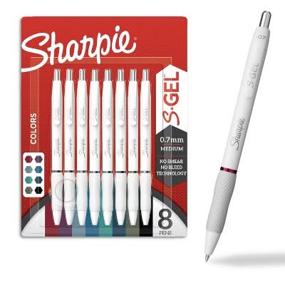 Sharpie S-Gel Pens, 0.7 mm, Assorted (8 ct)