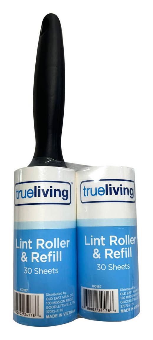 True Living Lint Roller With Refill 30 Sheet Rolls 2 Ct