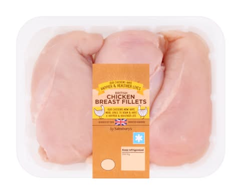 Sainsbury's Skinless & Boneless British Chicken Breast Fillets (640g)