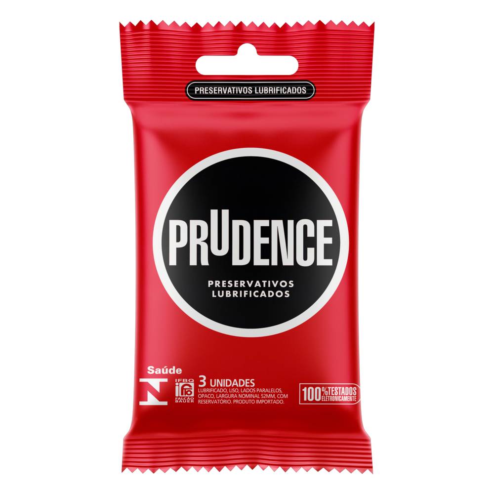 Prudence preservativo lubrificado (3 unidades)