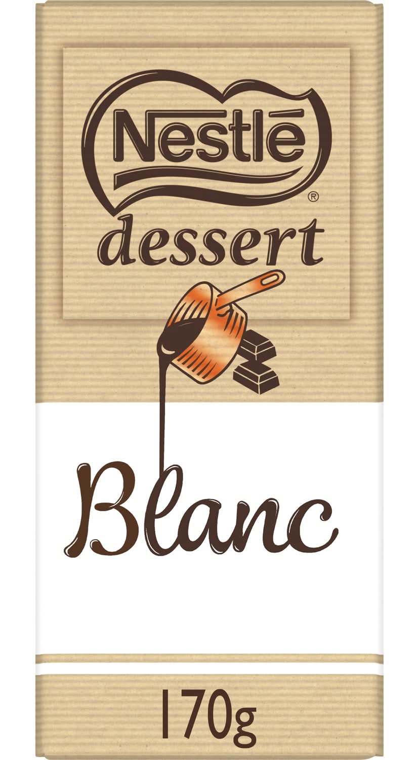 Nestlé - Tablette de chocolat blanc dessert (170g)