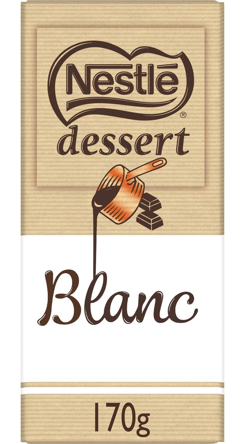 Nestlé - Tablette de chocolat blanc dessert (170g)