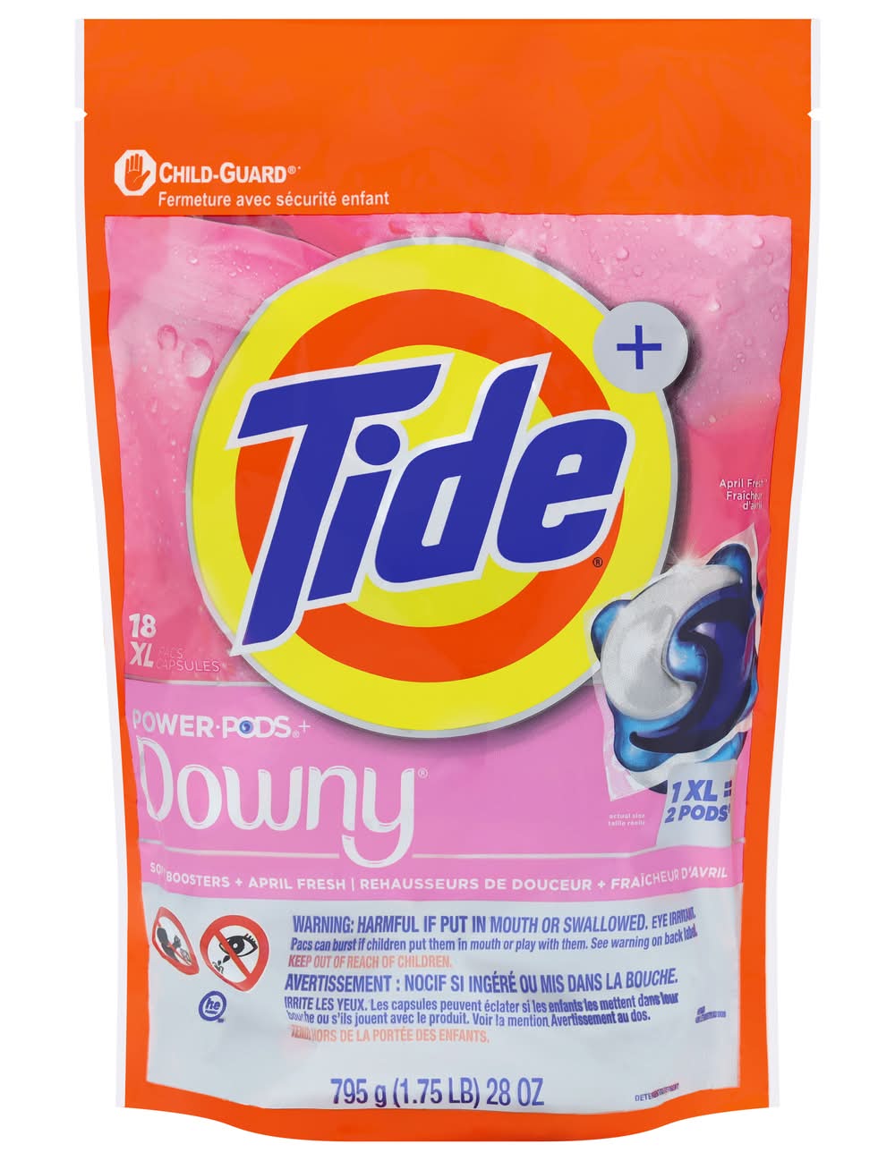 Tide Power Pods Downy Soft Boosters, April Fresh (28 oz, 18 ct)