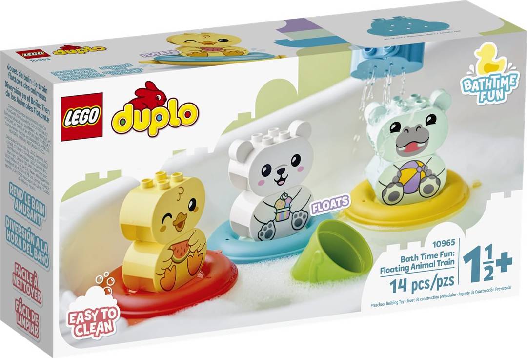 DUPLO 10965 Bath Time Fun Floating Animal Train Baby Toys (14 ct)