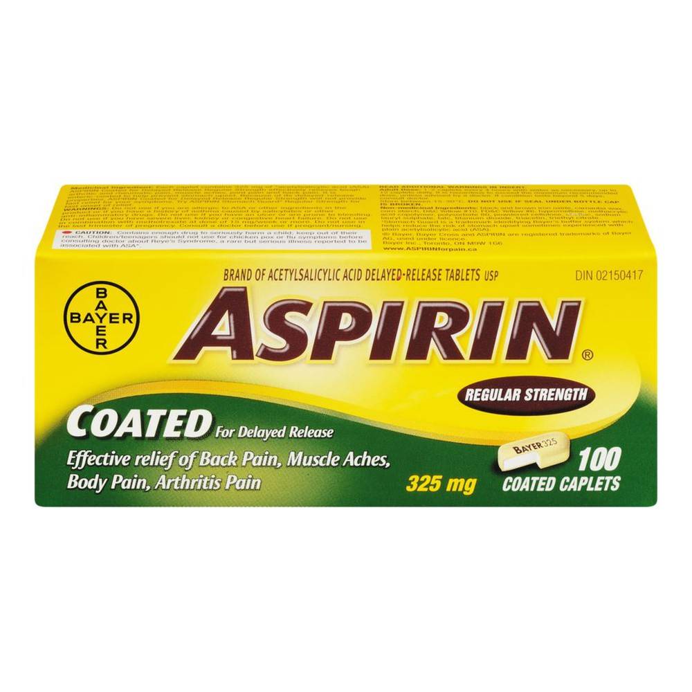 Aspirin 325 Mg Coated Caplets (500 g)