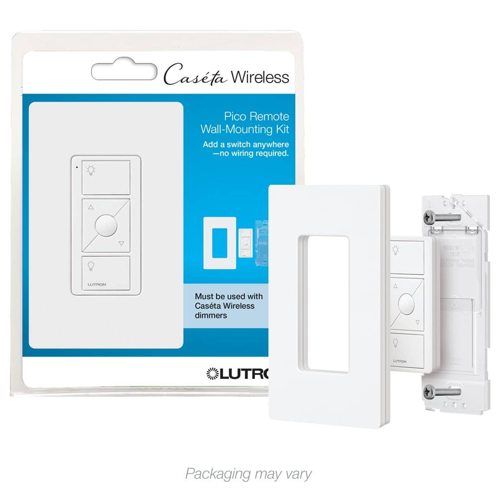 Lutron White Smart Remote Control Kit | PJ2-WALL-WH-L01