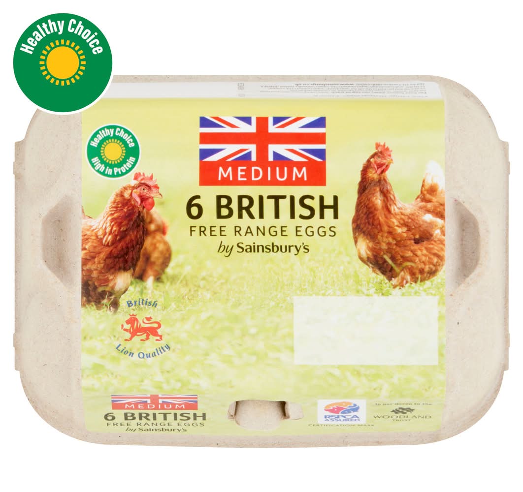 Sainsbury's M, British Free Range Eggs (6 pack)