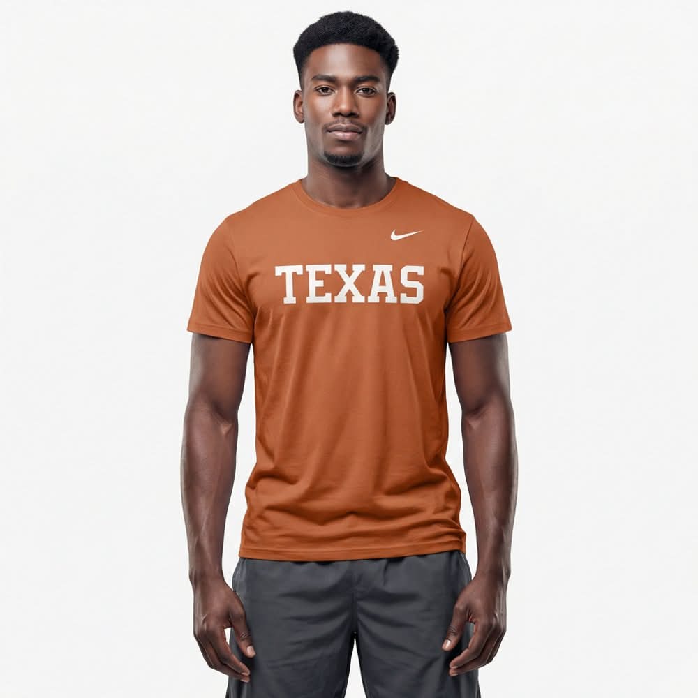 Nike Texas Longhorns Primetime Wordmark T-Shirt, Orange, Small