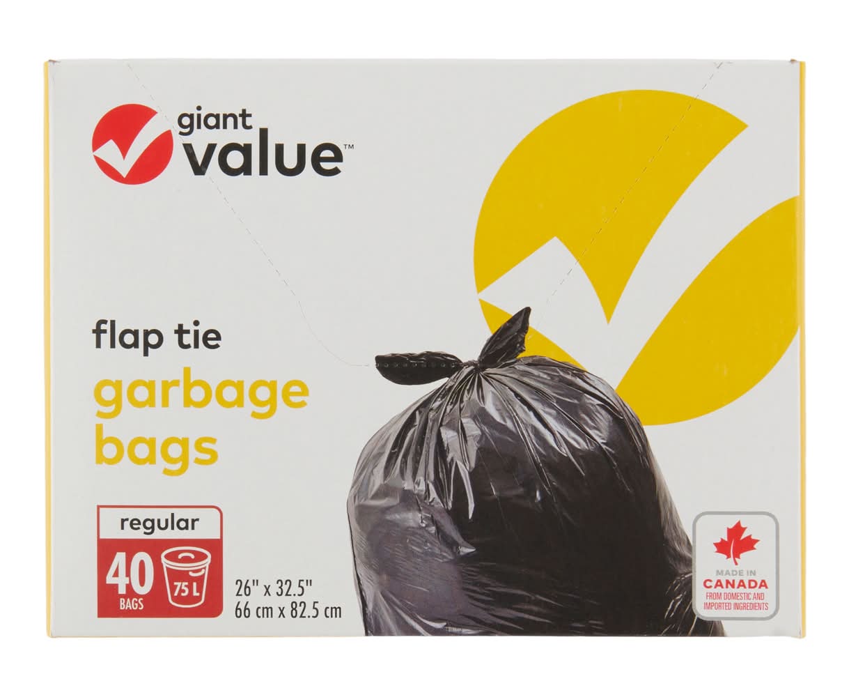 Giant Value Garbage Bags, 26x32.5 in (40 ct)