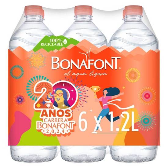 Bonafont agua natural (6 pack, 1.2 l)