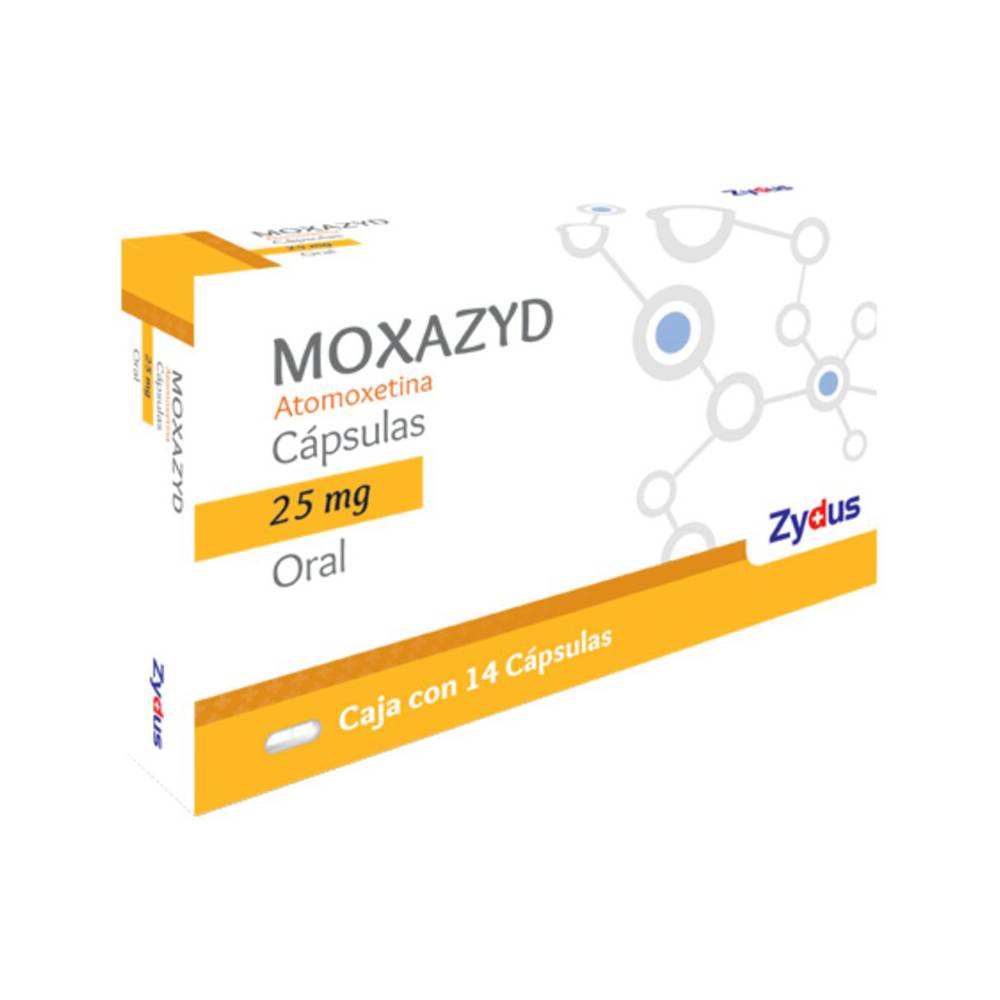 Zydus · Moxazyd atomoxetina cápsulas 25 mg (14 un)