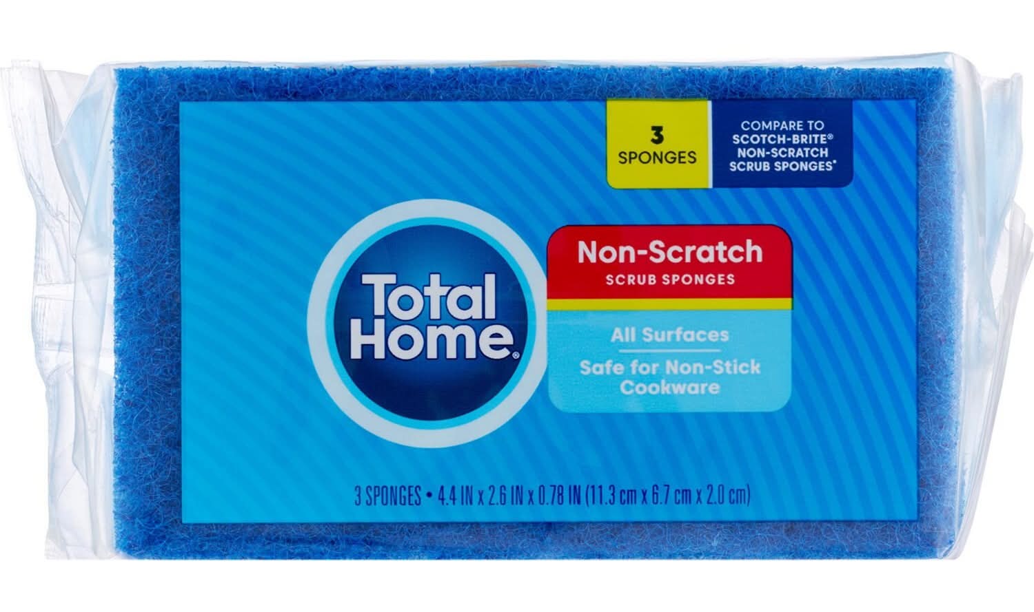 Total Home Non Scratch Scrub Sponges (3 ct)
