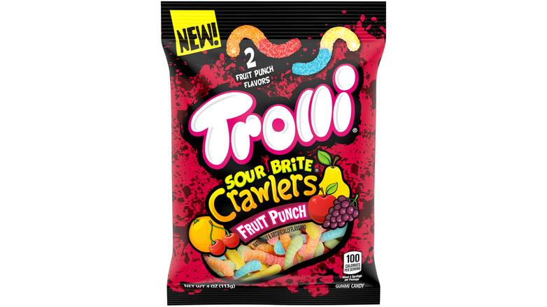 Trolli Fruit Punch Sour Brite Crawlers Gummy Worms