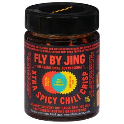 Fly By Jing Hot Savory Tingly Crunchy Oil ( xtra spicy chili crisp )