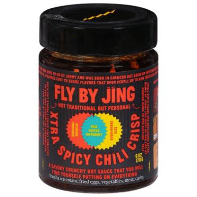 Fly By Jing Hot Savory Tingly Crunchy Oil, Xtra Spicy Chili Crisp (6 oz)